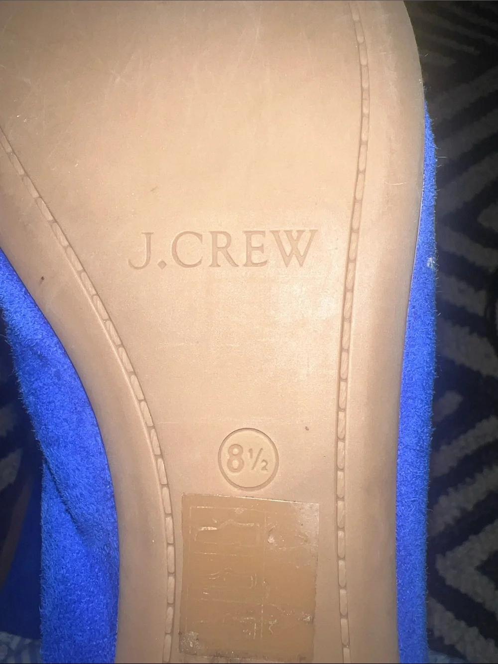 J. Crew Royal Blue Suede Ballet Flat